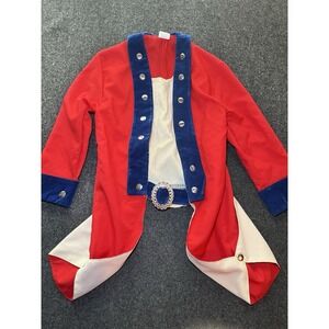 Colonial Red Coat Costume Dress Up America Boys M 8/10